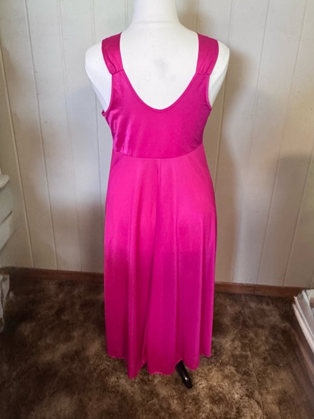 Vintage Full Length Slip Nightgown Elegant Lace Detail Romantic Lingerie - Picture 2 of 6